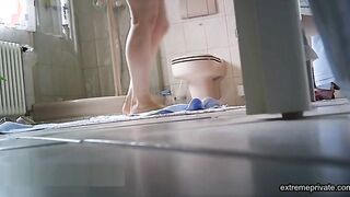 my chubby mother naked on the bathroom floor