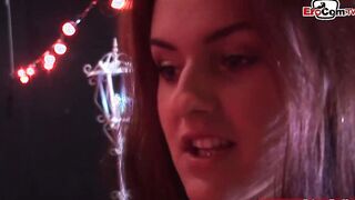 Dark Hair 19 yo yo inside a corset fucks in an anal three way