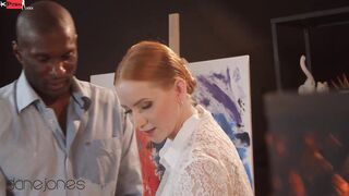 Dane Jones big black dick gives Goddess red bj MILF Kiara Lord romantic cummed hardcore sex with gigantic cock african stud