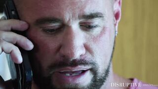 Inked hairy jock Michael Romans big dick takes care of stepson Dylan Hayes