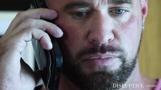 Inked hairy jock Michael Romans big dick takes care of stepson Dylan Hayes