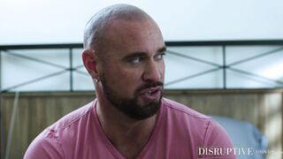 Inked hairy jock Michael Romans big dick takes care of stepson Dylan Hayes