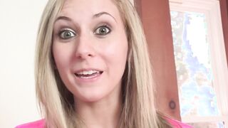 Young babe with big booty receives a facial after fucking