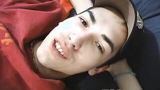 Sexy ass twink gets fucked by two big dick skinny twinks