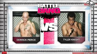 Blonde bimbo with natural tits fucks into a boxing ring