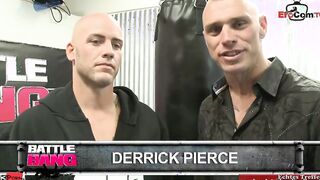 Blonde bimbo with natural tits fucks into a boxing ring