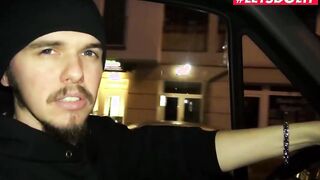 LETSDOEIT - (Holly Banks, Pornfighter Huge John) - Long Boobed Bimbo Picked Up And Boned For Cash