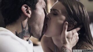 Stepsister fucked by stepdad and stepbro