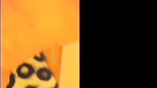 Hot twink with a great body and uncut cock wanking on cam