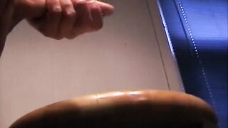Naughty butt muncher was waiting all day to stroke his rod
