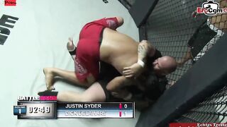 Slim turkish dark haired 19 year old yo fucks into a boxing ring