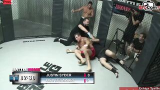 Slim turkish dark haired 19 year old yo fucks into a boxing ring