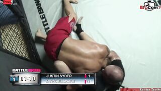 Slim turkish dark haired 19 year old yo fucks into a boxing ring