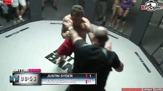 Slim turkish dark haired 19 year old yo fucks into a boxing ring