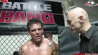 Slim turkish dark haired 19 year old yo fucks into a boxing ring