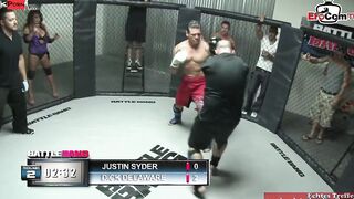 Slim turkish dark haired 19 year old yo fucks into a boxing ring
