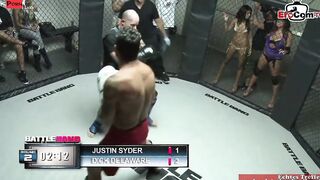 Slim turkish dark haired 19 year old yo fucks into a boxing ring