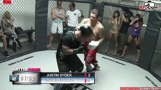 Slim turkish dark haired 19 year old yo fucks into a boxing ring