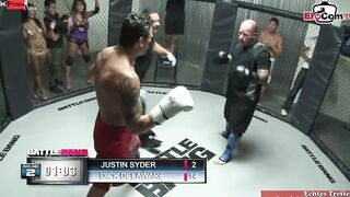 Slim turkish dark haired 19 year old yo fucks into a boxing ring
