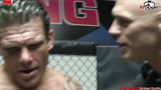 Slim turkish dark haired 19 year old yo fucks into a boxing ring