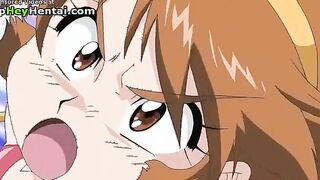 Lovely busty girl having intense sex