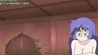 Lovely busty girl having intense sex