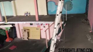 Young straight Latino sucks a big dick and barebacked in POV