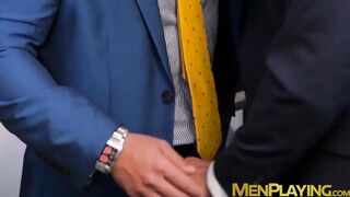 Bearded stud bends over and takes dick in his tight hole