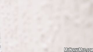 Exotic Aaliyah Hadid hammered in housekeeping threeway