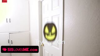 Amazing Assed Blonde Inside Slutty Cop Costume Came Home After Party Hungry For Stepbro's Long Dick