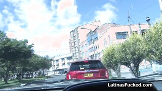 Busty Colombian amateur cocked hard on casting