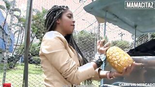 Curvy Black Ana Ebano Picked Up And Boned Hard For