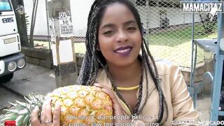 Curvy Black Ana Ebano Picked Up And Boned Hard For