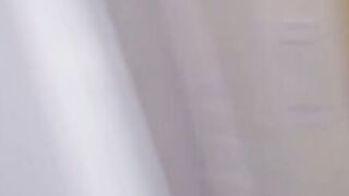 Damon Dice is spying on his stepsister's friend, Melissa Moore, in the bathtub and rubbing
