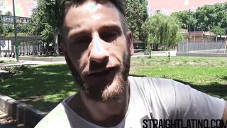Horny bearded Latino getting raw banged POV style