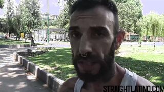 Horny bearded Latino getting raw banged POV style