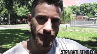 Horny bearded Latino getting raw banged POV style