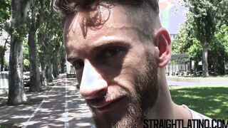 Horny bearded Latino getting raw banged POV style