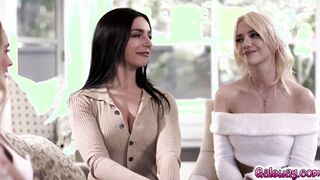 Double dates turns into lesbian foursome
