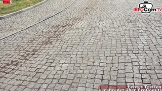 Outside Plowed during the German Sex Date with a dark hair Women