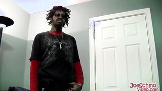 Black dude has no problem being jerked off and sucked dry