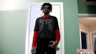 Black dude has no problem being jerked off and sucked dry