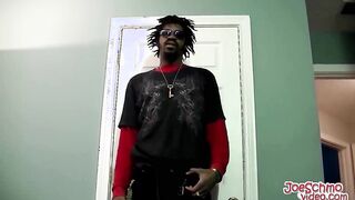 Black dude has no problem being jerked off and sucked dry