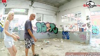 Blonde spanish bimbo with natural titties wanna screwed inside a lost place
