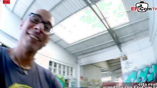 Blonde spanish bimbo with natural titties wanna screwed inside a lost place