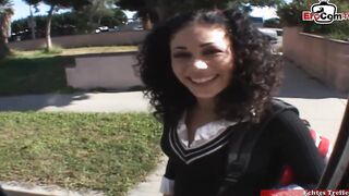 19 Yo with curly hair and small tits pick up at