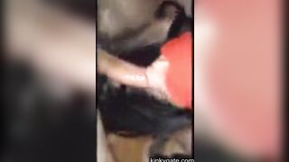 Slave Stella sucks my cock and offers her asshole