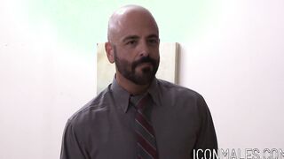 Naughty Calvin Banks drills Dirk Wakefield in his juicy rear