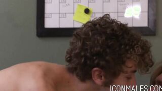 Naughty Calvin Banks drills Dirk Wakefield in his juicy rear