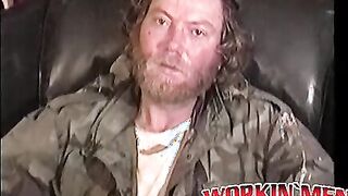Dirty old bum Lee Bond masturbates for money on a bed